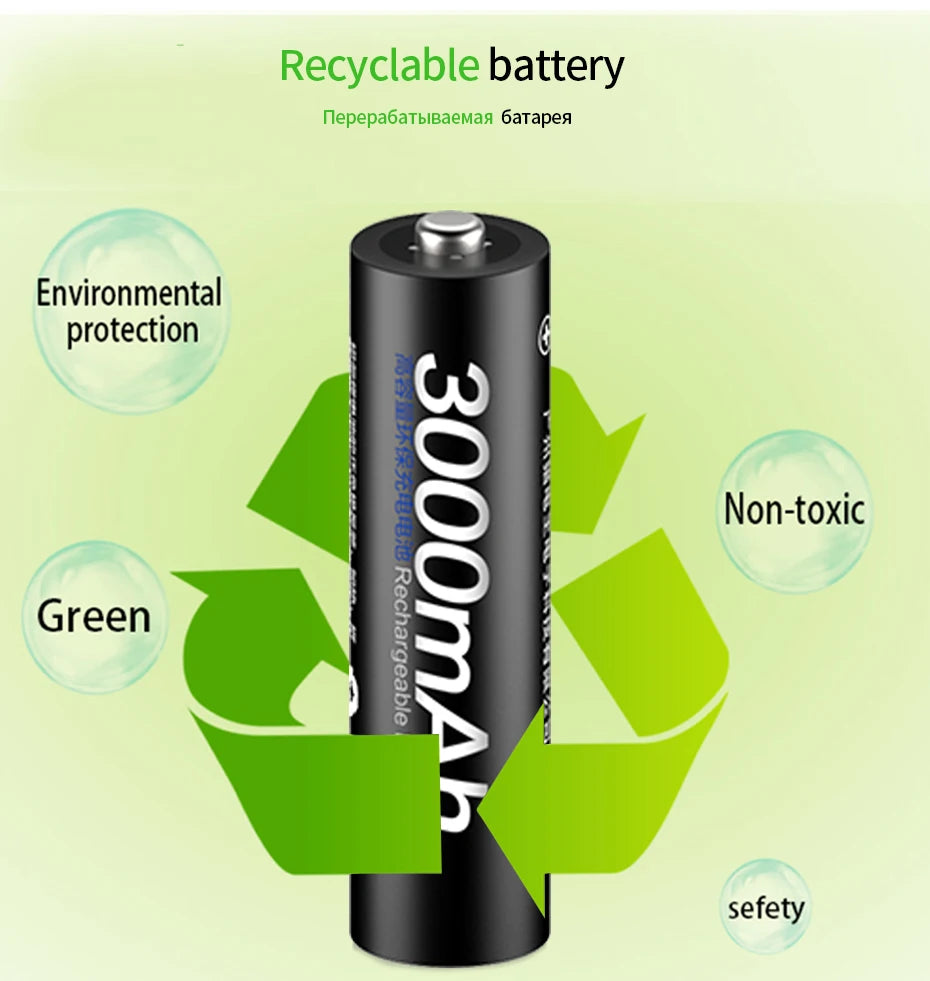 PALO AA and AAA Rechargeable Batteries 3000mAh NI-MH AA Battery LR6 1100mAh AAA LR3+LCD USB USB Charger for 1.2V AA AAA Battery