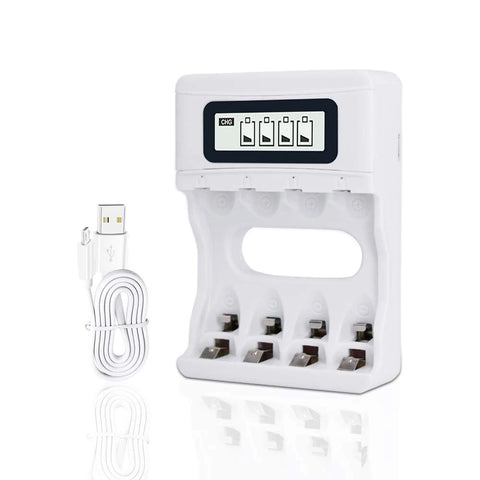 PALO AA and AAA Rechargeable Batteries 3000mAh NI-MH AA Battery LR6 1100mAh AAA LR3+LCD USB USB Charger for 1.2V AA AAA Battery