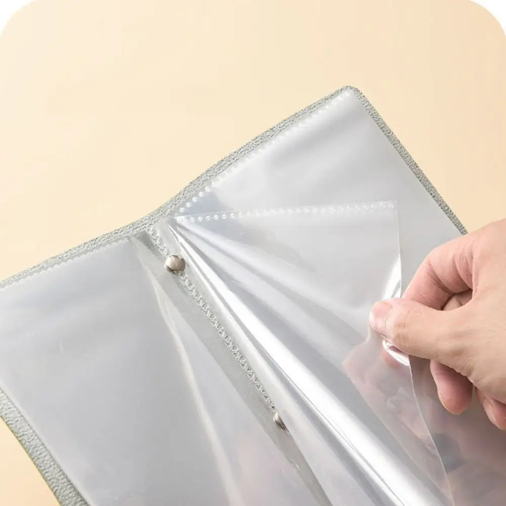 Fun Money Savings Challenge Binder Solid Color PU Savings Challenges Book Easy Leather Cash Budget Notebook Bills Storage