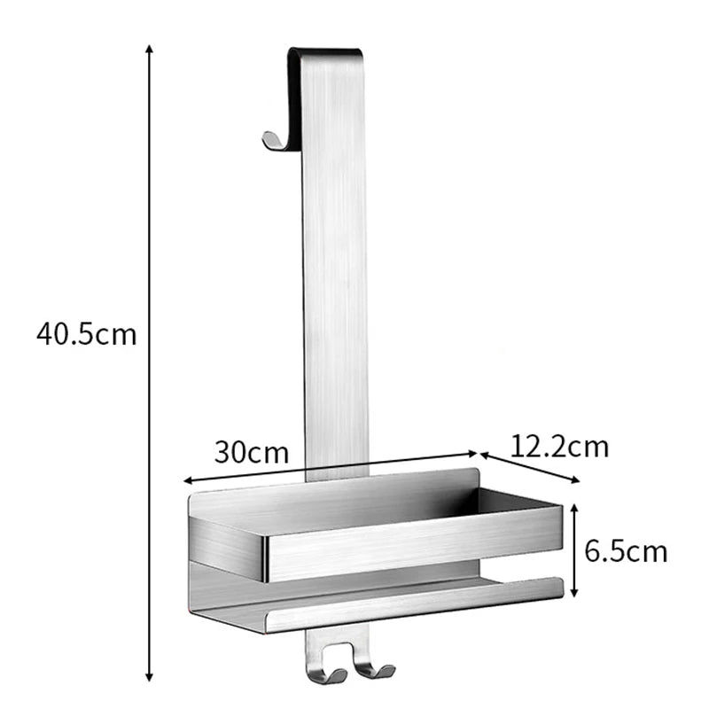 Movable Bathroom Shelves No Drill Shelf Organizer Shower Support Steel Shelf Multifunction Shelves Storage Unit For Bathroom