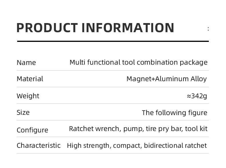 Bicycle  Portable Repair Tool Ratchet Wrench Kit Tire Lever Mini Pump Tools Set Bike Combination ToolAccessories