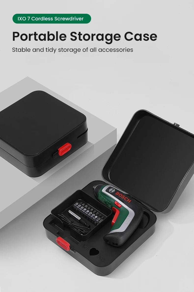 Bosch IXO 7 Cordless Electric Screwdriver Mini Electric Drill 5.5Nm 235rpm 3.6V  Rechargeable Screwdriver Power Tool