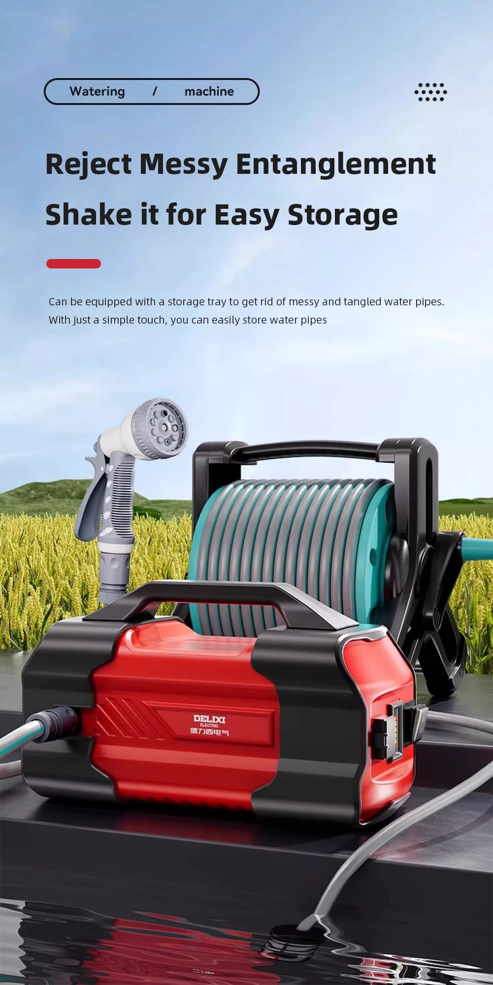 Portable Rechargeable Watering Machine Outdoor Lithium Battery Dual-core Water Pump Rural Watering Vegetable Garden Supplies