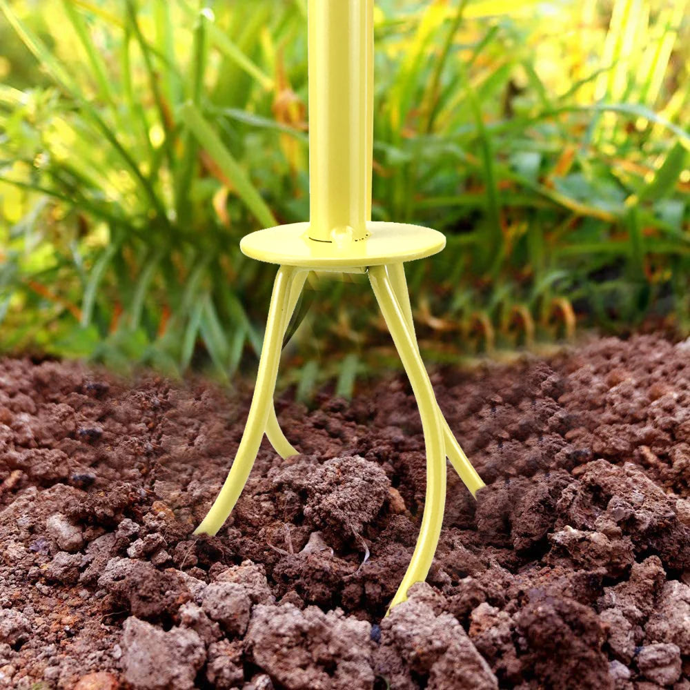 Twist Tiller Soil Grabber T-handle Adjustable Height Yard Garden Manual Soil Claw Cultivator Household Planting Tool