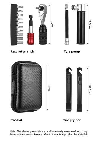 Bicycle  Portable Repair Tool Ratchet Wrench Kit Tire Lever Mini Pump Tools Set Bike Combination ToolAccessories