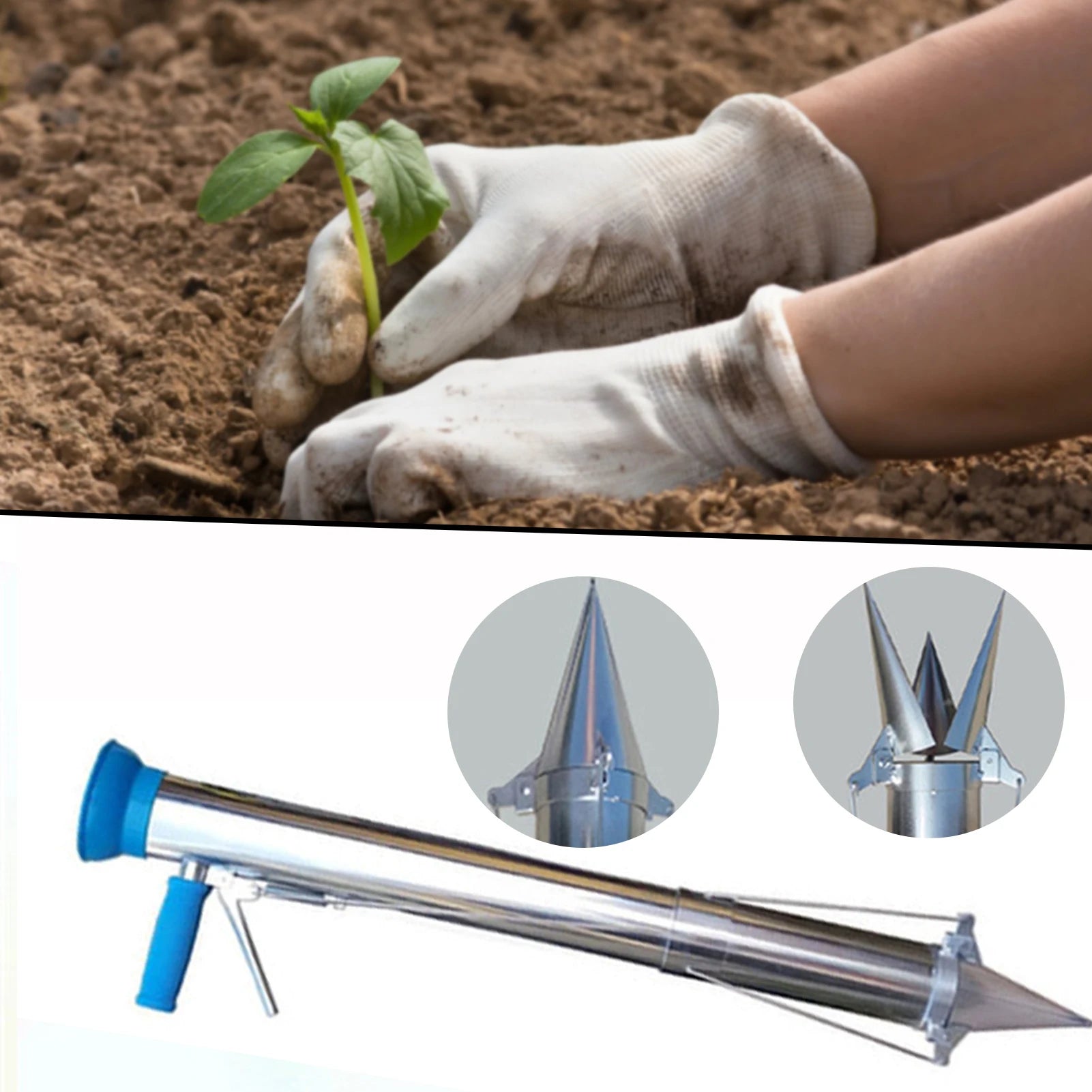 Plant Transplanting Tool Seedling Transplanter Portable Multipurpose Transplanting Seedling Planter For Vegetable Garden