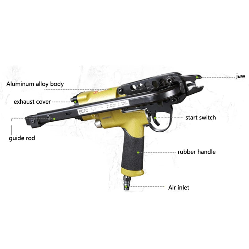 Pneumatic Air Tools C-Ring NAILER Hog Ring Plier Poultry Cage Coop Wire Bind Tie Up SC7C Air Nail Gun C Nailer Original Quality