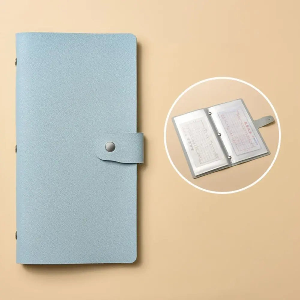 Fun Money Savings Challenge Binder Solid Color PU Savings Challenges Book Easy Leather Cash Budget Notebook Bills Storage