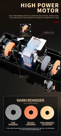 Electric Knife Sharpener Multi-function Automatic Cut Sharpener For Slotted screwdrivers Scissors Knives Electric Fast Sharpener