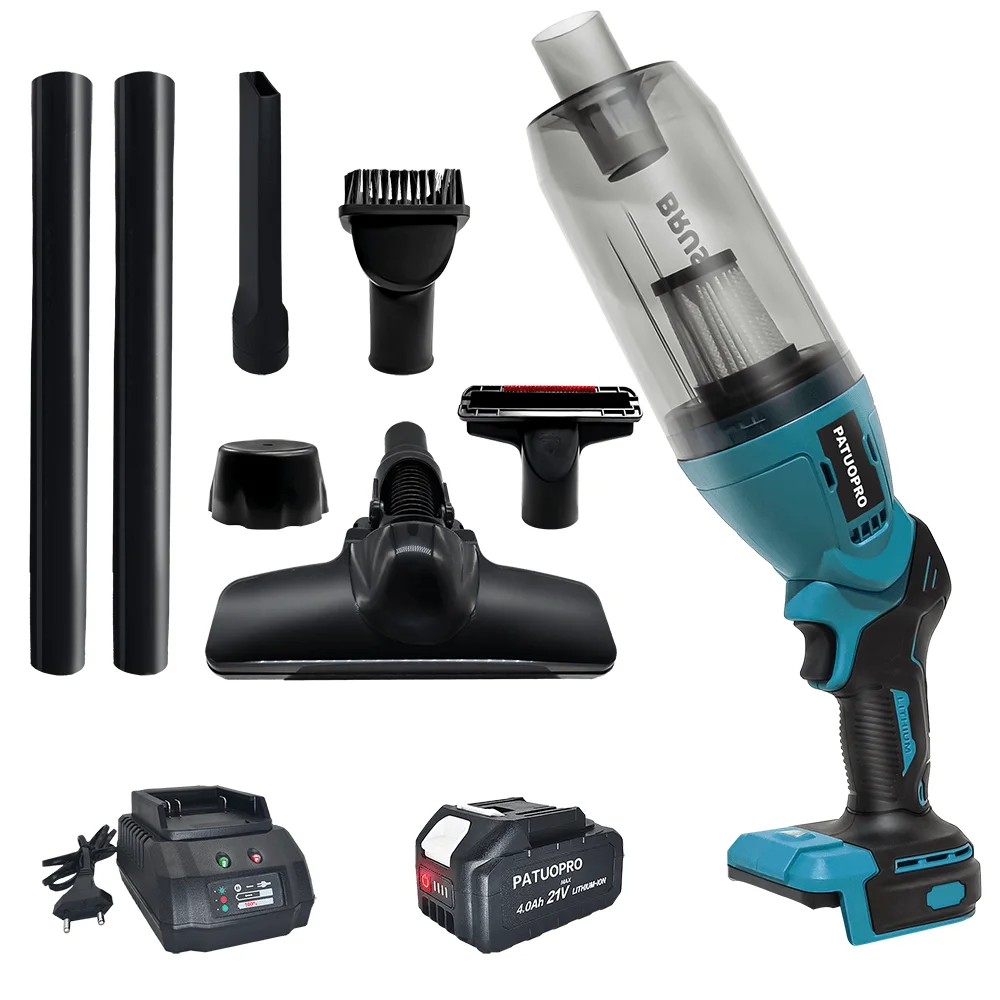 21V Brushless Cordless Electric Vacuum Cleaner Portable Car Keyboard Dust Pets Hair Cleaning Tool For Makita 18V Battery
