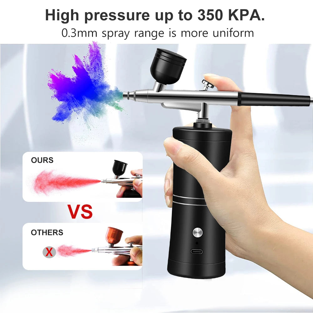 Airbrush with Compressor Airbrush Painting Mini Spray Gun for Painting Wireless Paint Gun Airbrush Kit with Compressor Spray Gun