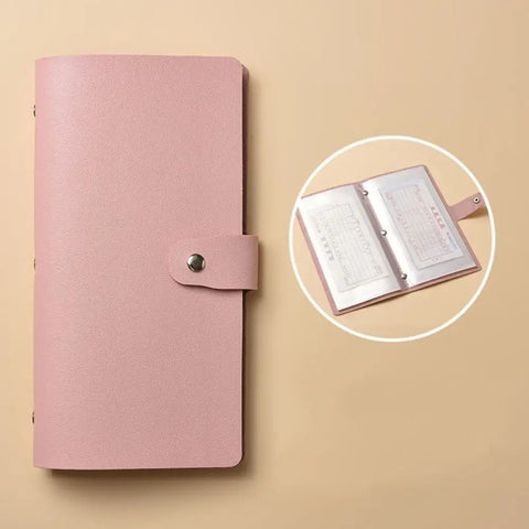 Fun Money Savings Challenge Binder Solid Color PU Savings Challenges Book Easy Leather Cash Budget Notebook Bills Storage