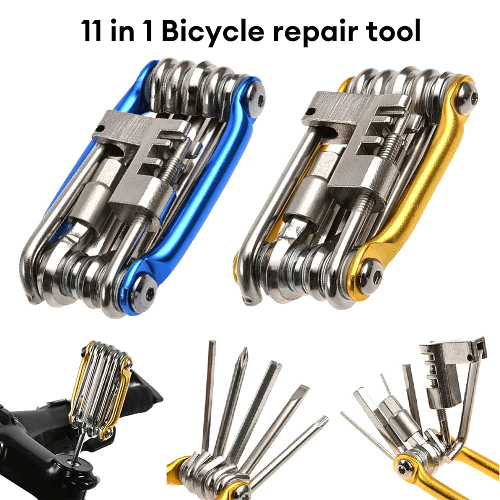 10 in1 Multifunction Bicycle Repairing Set Multipurpose MTB Bike Repair Tool Kit Wrench Screwdriver Chain Hex Spoke Repair Tools