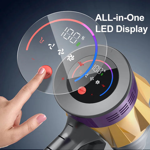 Handheld Vacuum Cleaner 45KPa 550W Brushless Motor LED Touchscreen,Removable Battery, Cordless Stick Vacuum for Home Pet Clean