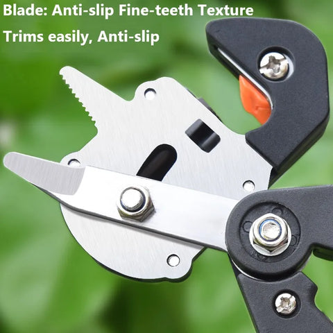 Garden Grafting Tool Pruning Shears Cutting Tool for Plant Branch Vine Fruit Trees with 3 Blades Professional Grafting Scissors