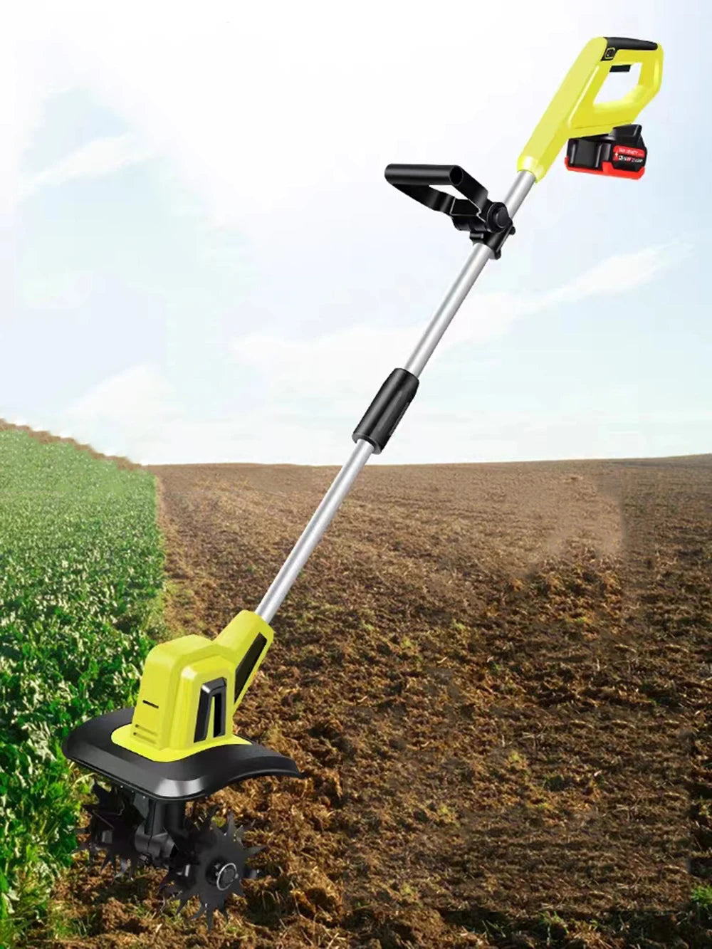 Abeden 20V Handheld Electric Ripper Cultivator Garden Rotary Tiller Cordless Weeder Garden Tractor Portable Grass Trimmer