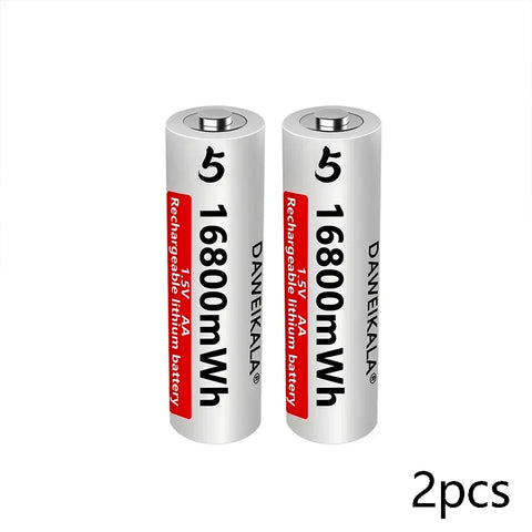 AA Battery 1.5V Li ion AA Rechargeable Batteries High capacity 16800mWh For Remote Control Toy Battery Light Fast charging
