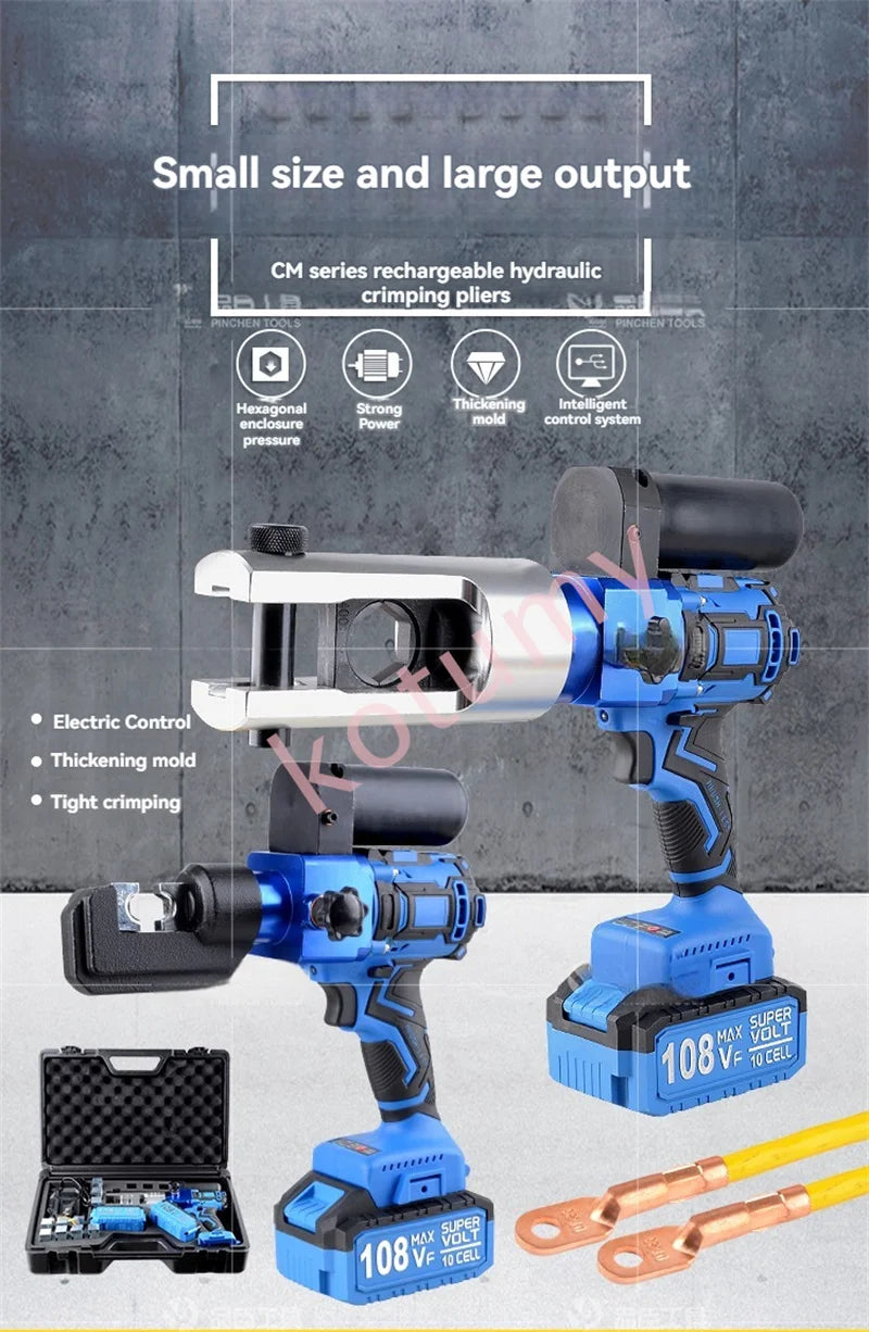 18V Lithium Battery Hydraulic Pliers Hydraulic Electric Fast Crimping Pliers Wire Terminals Crimping Cable Pliers