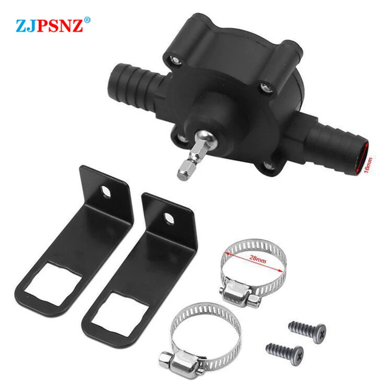 Electric Drill Pump Portable Mini Diesel Oil Fluid Water Pump Hand Self-priming Liquid Transfer Pumps Home Garden Outdoors