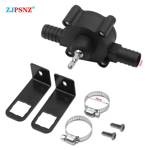 Electric Drill Pump Portable Mini Diesel Oil Fluid Water Pump Hand Self-priming Liquid Transfer Pumps Home Garden Outdoors