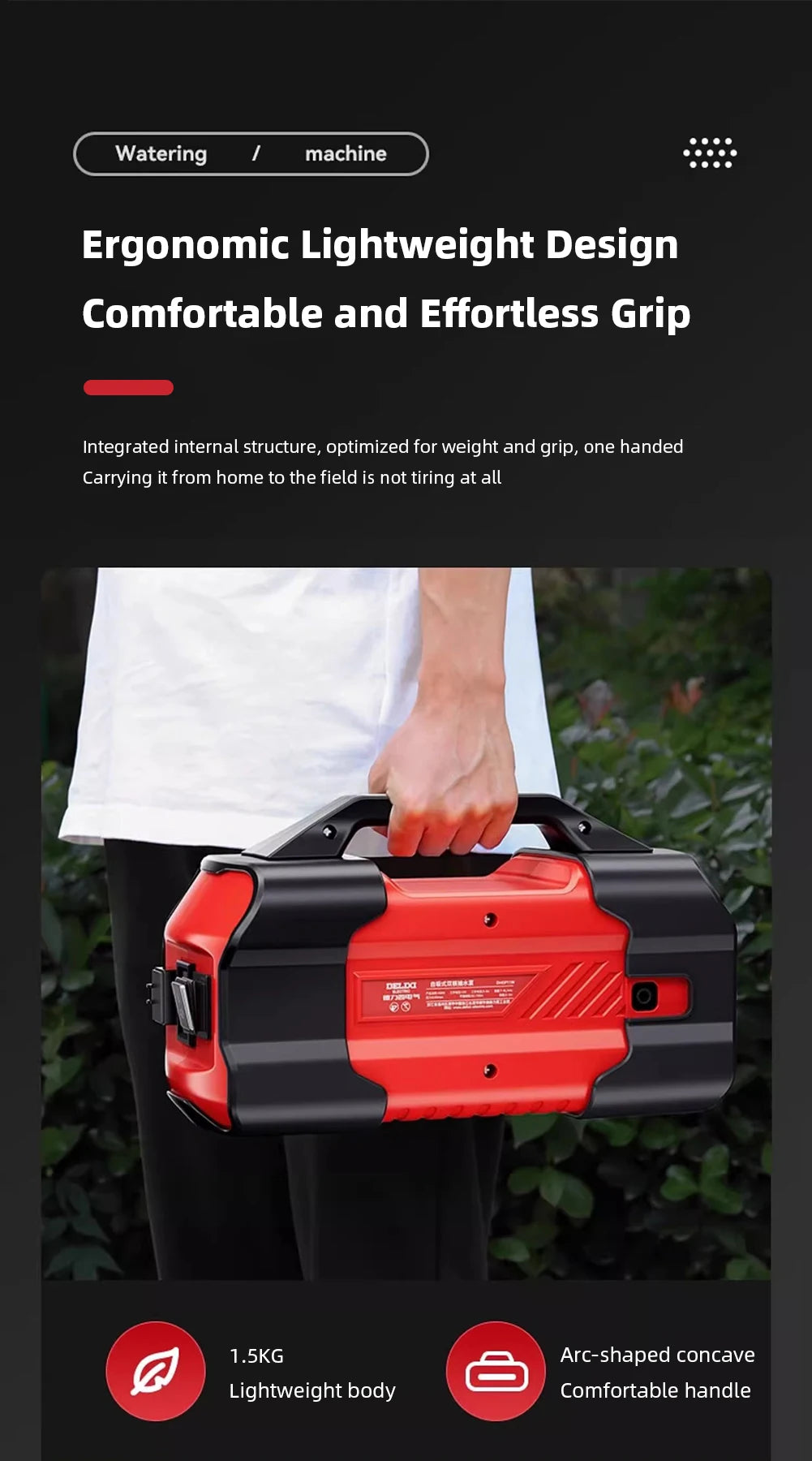 Portable Rechargeable Watering Machine Outdoor Lithium Battery Dual-core Water Pump Rural Watering Vegetable Garden Supplies