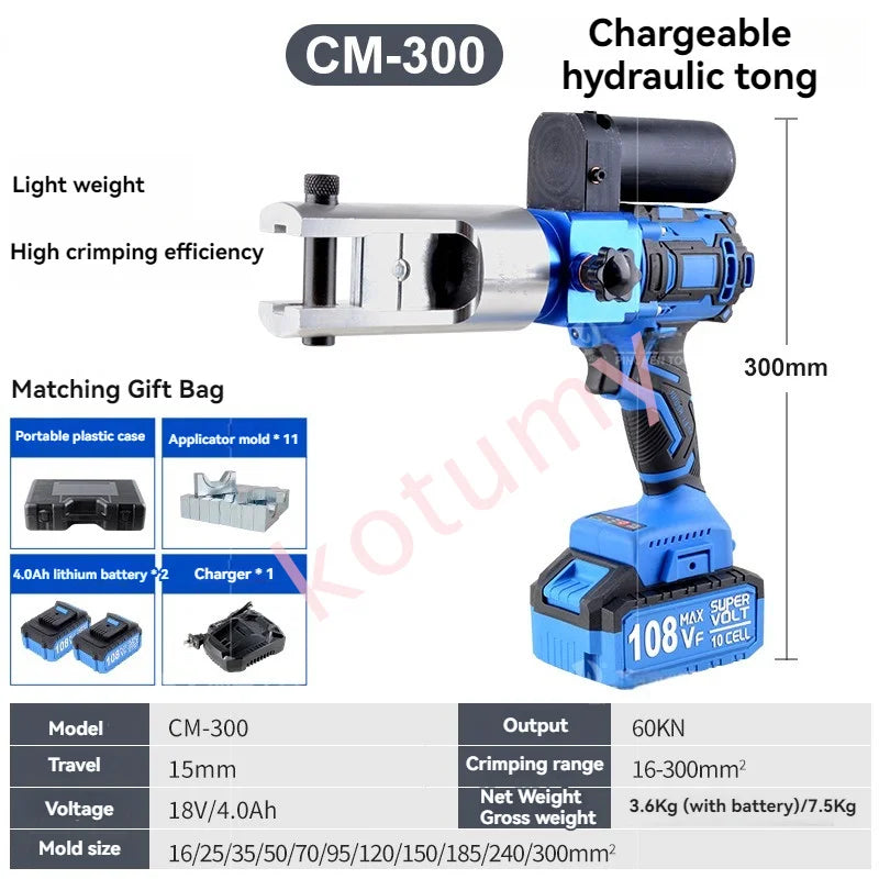 18V Lithium Battery Hydraulic Pliers Hydraulic Electric Fast Crimping Pliers Wire Terminals Crimping Cable Pliers