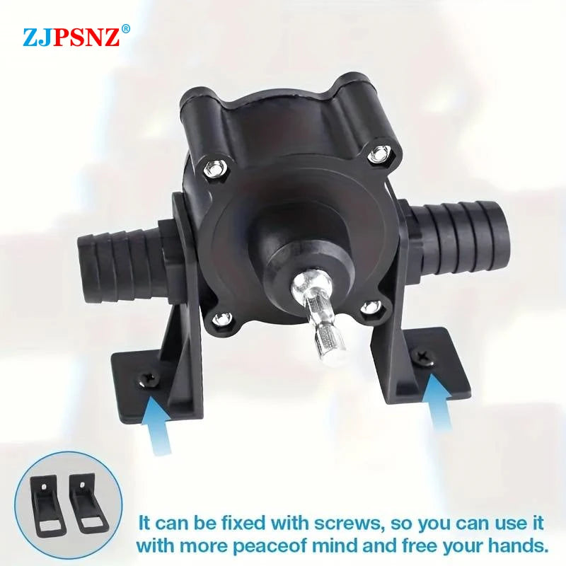 Electric Drill Pump Portable Mini Diesel Oil Fluid Water Pump Hand Self-priming Liquid Transfer Pumps Home Garden Outdoors