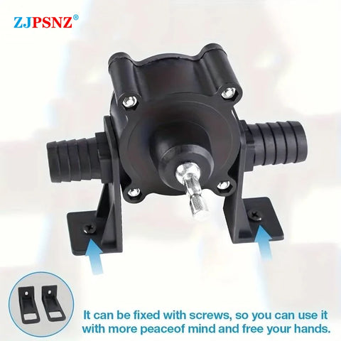 Electric Drill Pump Portable Mini Diesel Oil Fluid Water Pump Hand Self-priming Liquid Transfer Pumps Home Garden Outdoors