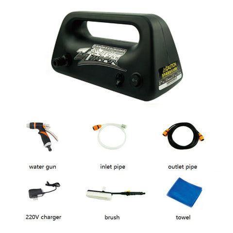 Portable Rechargeable Lithium Battery Water Gun, Wireless Vegetable Washing Machine Vehicle, 12V High Pressure Water Pump
