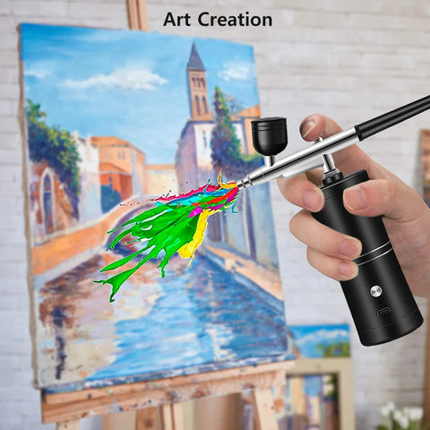 Airbrush with Compressor Airbrush Painting Mini Spray Gun for Painting Wireless Paint Gun Airbrush Kit with Compressor Spray Gun
