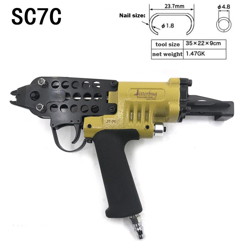 Pneumatic Air Tools C-Ring NAILER Hog Ring Plier Poultry Cage Coop Wire Bind Tie Up SC7C Air Nail Gun C Nailer Original Quality