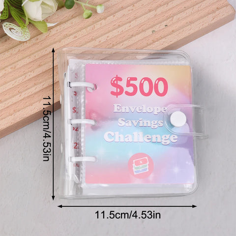 Money Saving Binder $150/300/500/1000 Savings Challenge Binder Mini Binder Cash Budget Storage Book Envelope Savings Notebook