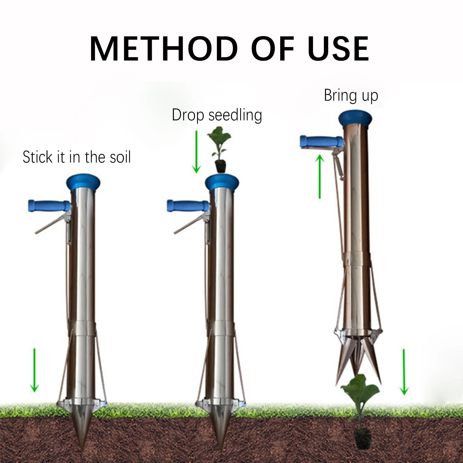 Plant Transplanting Tool Seedling Transplanter Portable Multipurpose Transplanting Seedling Planter For Vegetable Garden