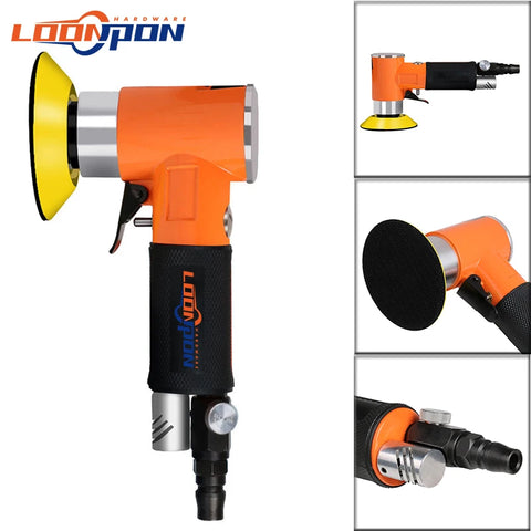 Loonpon Orbit Air Sander Mini Polisher 2"/3" Pneumatic Tools Grinding Machine Set Air Tool for Car Polishing Waxing Rust Removal