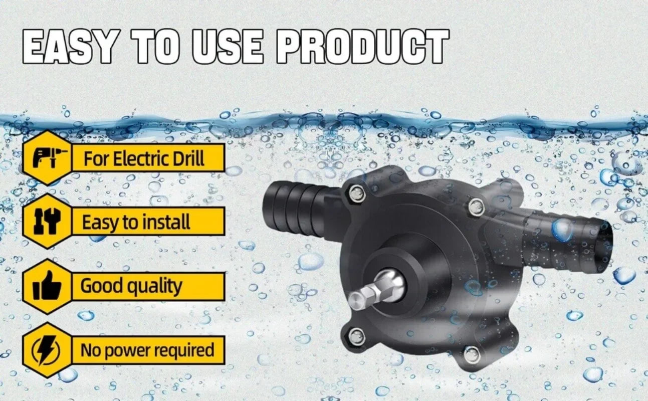 Hand Pump Water Drill Water Pump Electric Drill Pump for Water Gasoline Oil Diesels Fluid Water Transfer Pump Mini Pumping