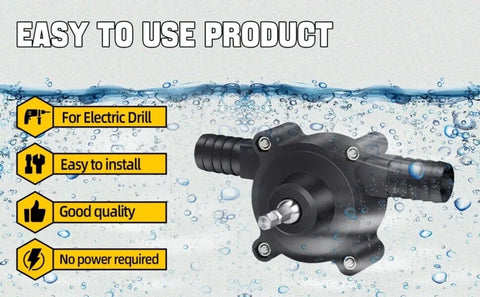 Hand Pump Water Drill Water Pump Electric Drill Pump for Water Gasoline Oil Diesels Fluid Water Transfer Pump Mini Pumping