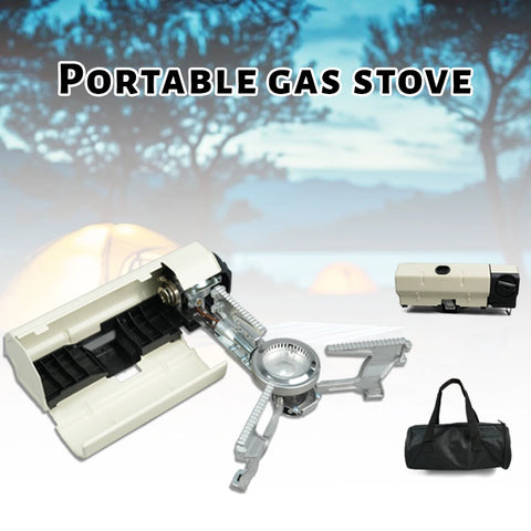 Foldable camping stove portable stove with storage bag, camp gas stove, for picnic, backpacking hiking, adventure, home travel