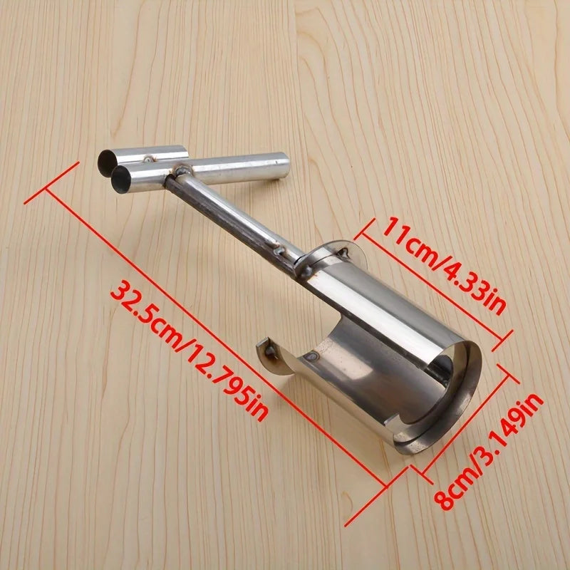 Stainless Steel Garden Transplanting Tool, Handheld, Durable Metal Manual Planter for Fruit Trees and Vegetable Seedlings