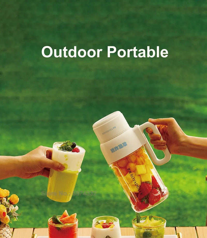 1000ml Wireless Juicer Blender Portable Drinking Cup Milkshake Mixer Juice Maker USB Rechargeable Home Juice Cup 1500mAh