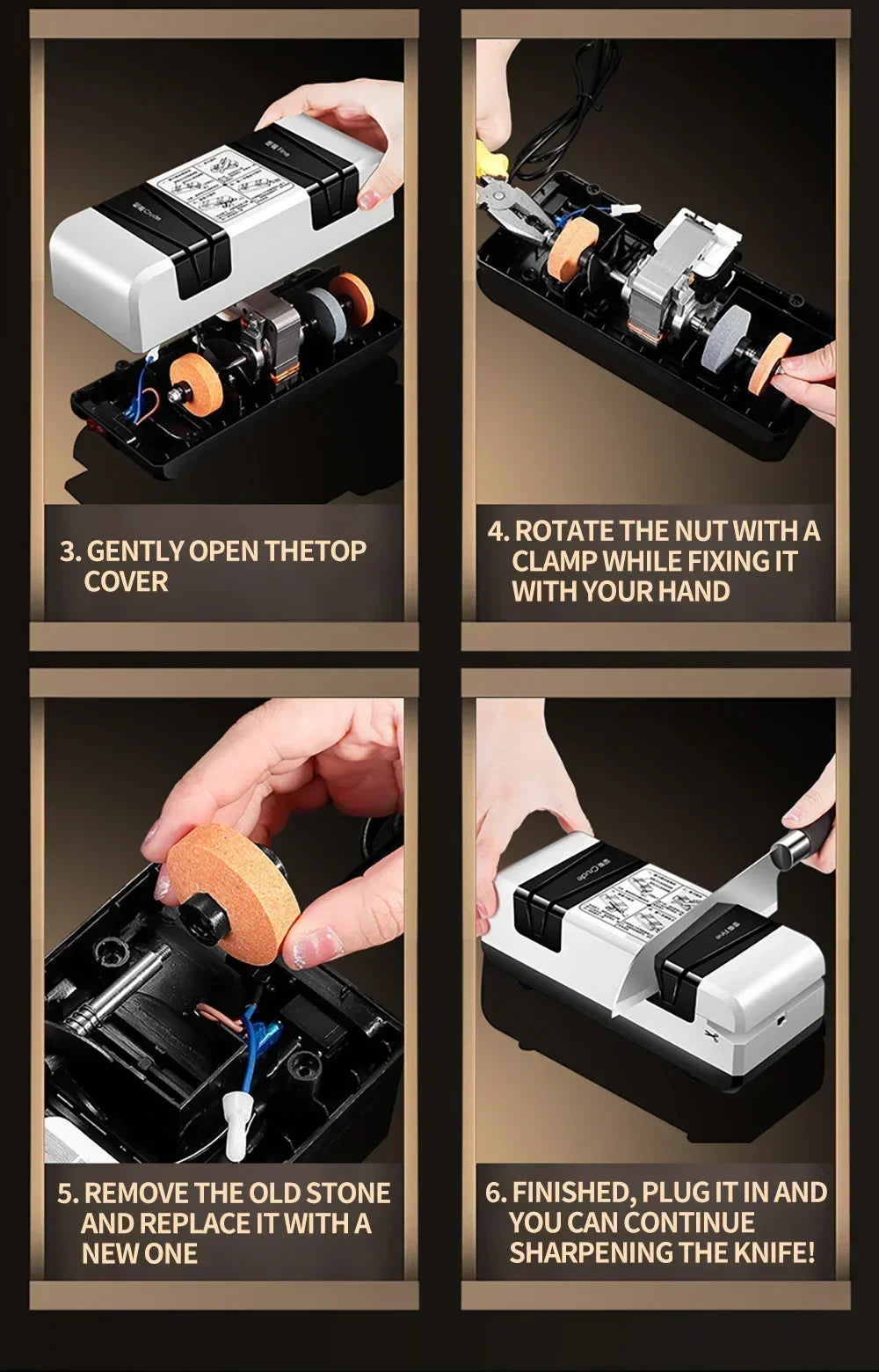 Electric Knife Sharpener Multi-function Automatic Cut Sharpener For Slotted screwdrivers Scissors Knives Electric Fast Sharpener