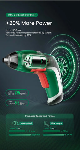Bosch IXO 7 Cordless Electric Screwdriver Mini Electric Drill 5.5Nm 235rpm 3.6V  Rechargeable Screwdriver Power Tool