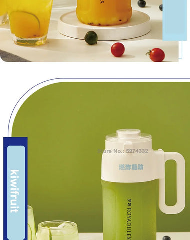1000ml Wireless Juicer Blender Portable Drinking Cup Milkshake Mixer Juice Maker USB Rechargeable Home Juice Cup 1500mAh