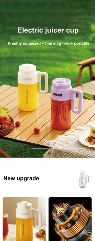 1000ml Wireless Juicer Blender Portable Drinking Cup Milkshake Mixer Juice Maker USB Rechargeable Home Juice Cup 1500mAh