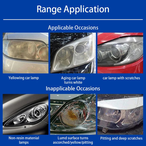 Car Headlight Restoration Kit Car Accessories Headlight Repair Polish Kit Headlamp Anti-Scratch Detailing Cleaning Maintenance