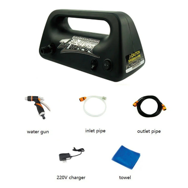 Portable Rechargeable Lithium Battery Water Gun, Wireless Vegetable Washing Machine Vehicle, 12V High Pressure Water Pump