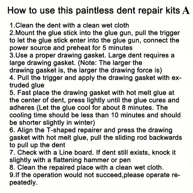 Car Dent Repair Tool Auto Body Part Mechanical Sheet Metal Paintless Dent Removal Puller Kit Hand Tools Kit Set