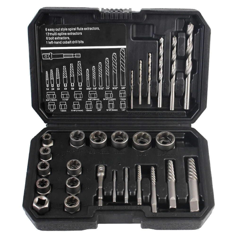 Bolt Nut Remover Hand Tools Kit Nut Extractor Car Repair Tool Accessory Damaged Screw Extractor Bolt Nut Removal Socket Tool