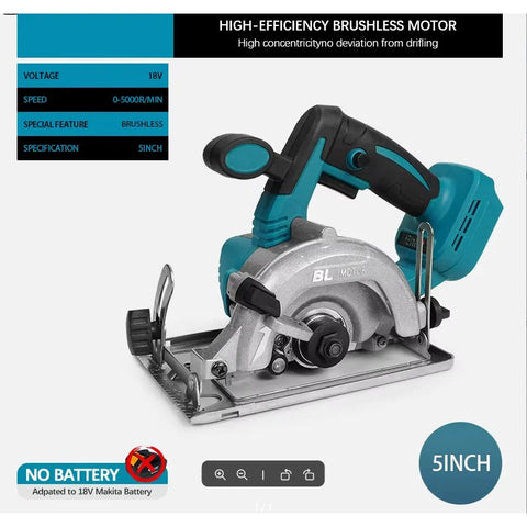 7Inch Brushless Electric Circular Saw Cordless High Board Cutting Machine Woodworking Power Tools For Makita 18V Battery pin