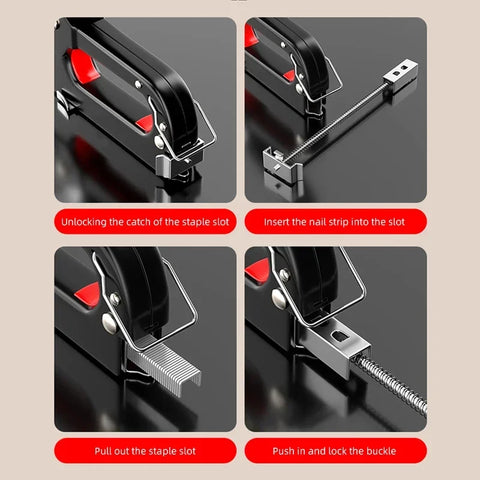4-in-1 Manual Nail Gun Tool Durable Air Nailer for DIY, Home Decoration, Camping & Industrial Use
