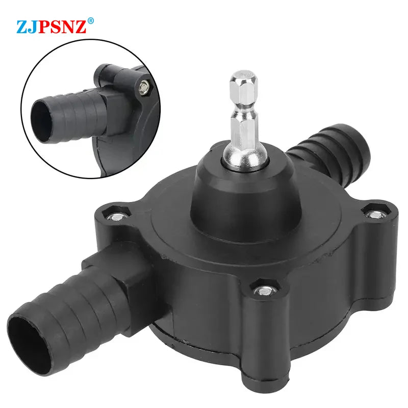 Electric Drill Pump Portable Mini Diesel Oil Fluid Water Pump Hand Self-priming Liquid Transfer Pumps Home Garden Outdoors